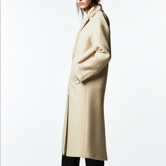 Zara Limited Edition Double-Breasted Italian Wool Blend Coat - Medium - Picture 10 of 16